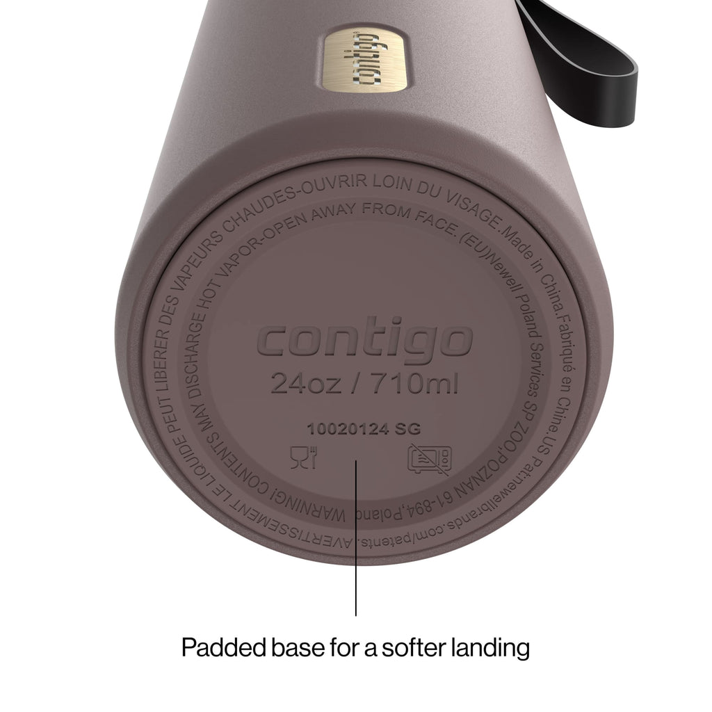Contigo DualSip 24 oz Leakproof Insulated Water Bottle with Carrying Strap and 2-Way Lid C041M