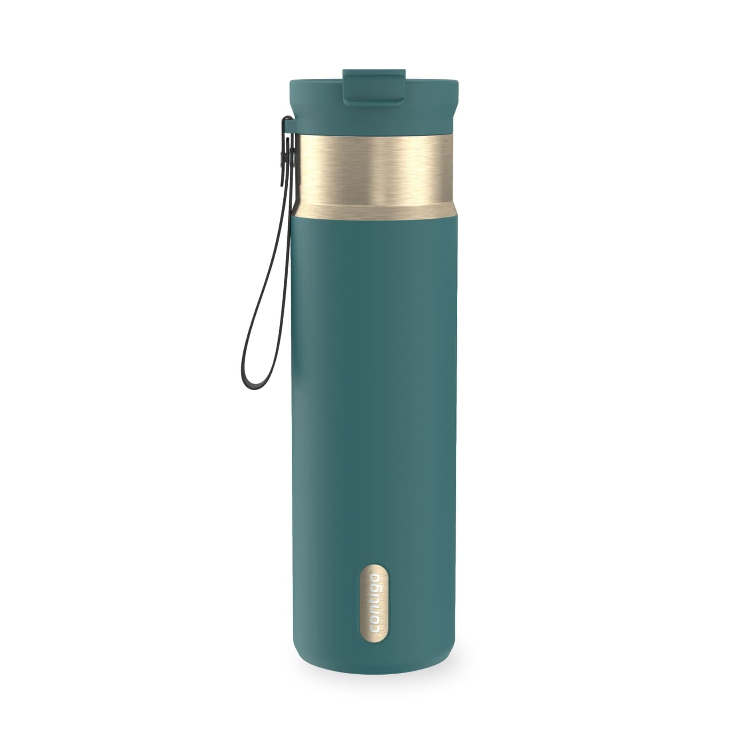 Contigo DualSip 24 oz Leakproof Insulated Water Bottle with Carrying Strap and 2-Way Lid C041M