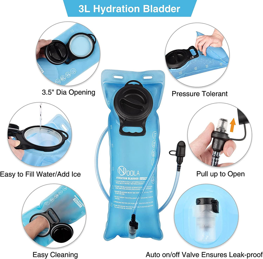 Brightify 17L Hydration Backpack with 3L TPU Water Bladder, Camel Backpack Hydration Pack for Hiking Hunting Climbing Cycling Biking Running, Molle Compatible Water Backpack for Men Women, Black C381T