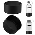 Linkidea 2 Pack Water Bottle Boot Compatible with Nalgene Sustain Wide Mouth 32oz/48oz, Narrow Mouth 32oz, Silicone Anti-Slip Bottle Bottom Bumper Protector (Black) C218H