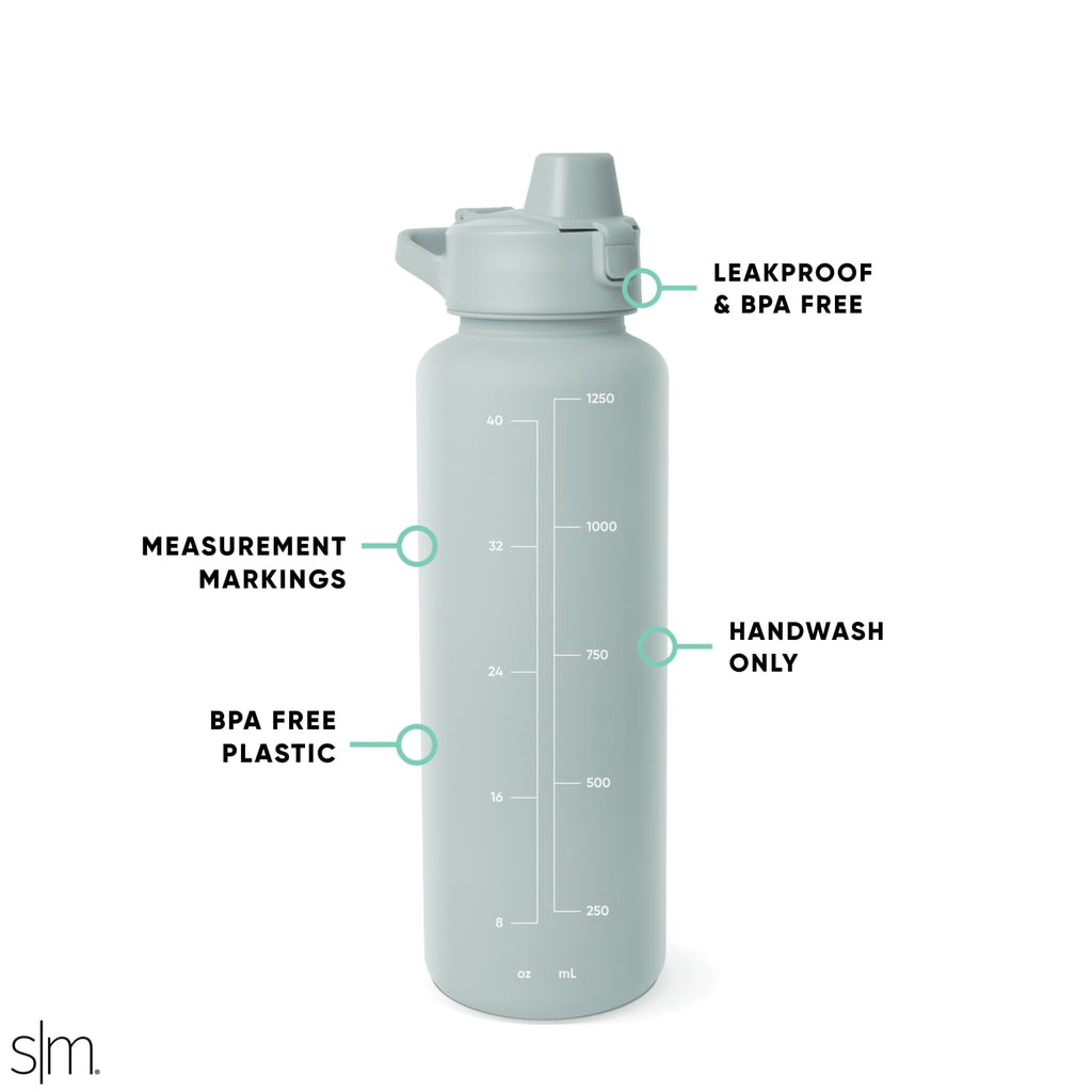 Simple Modern 48 fl oz Reusable Tritan Summit Water Bottle with Silicone Straw Lid|Seaglass Sage C402W
