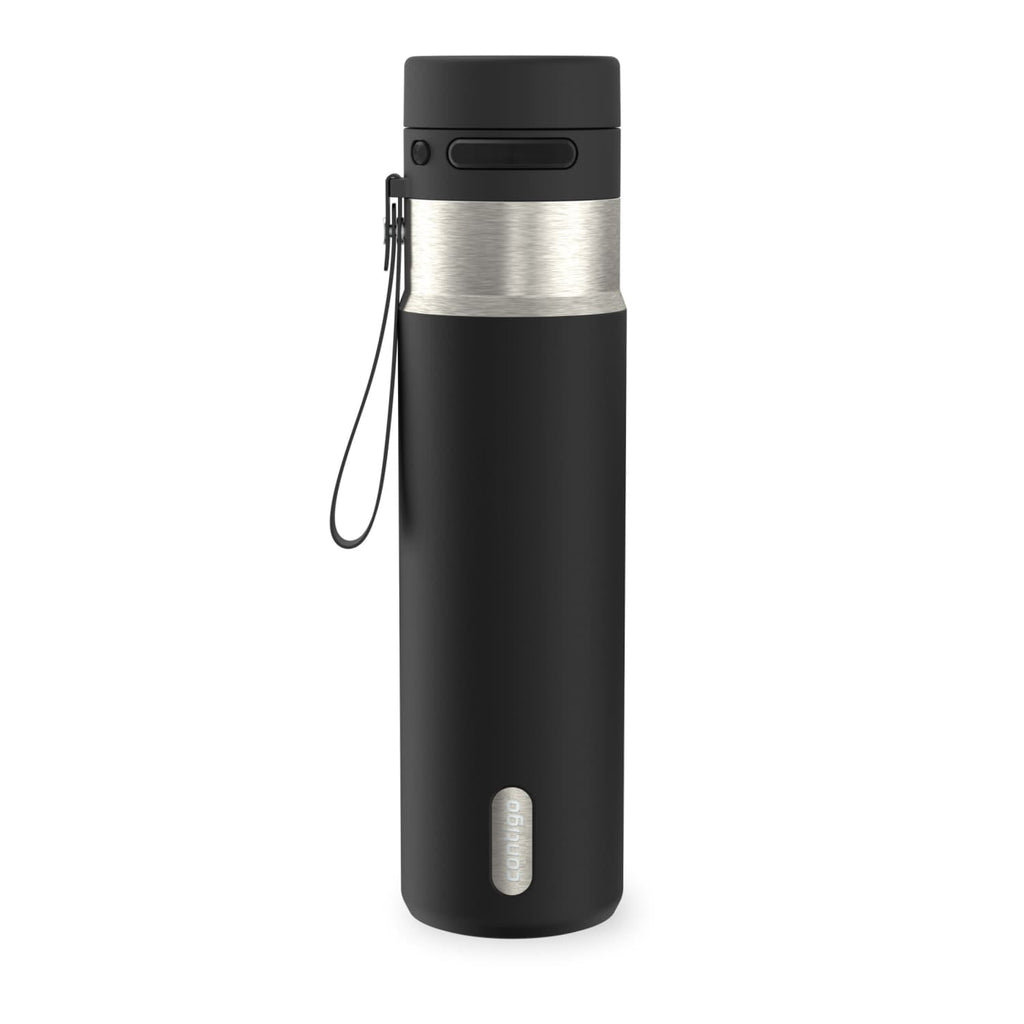 Contigo AutoPop 24 oz Leakproof Insulated Stainless Steel Water Bottle with Carry Strap and Shaker Ball C073V