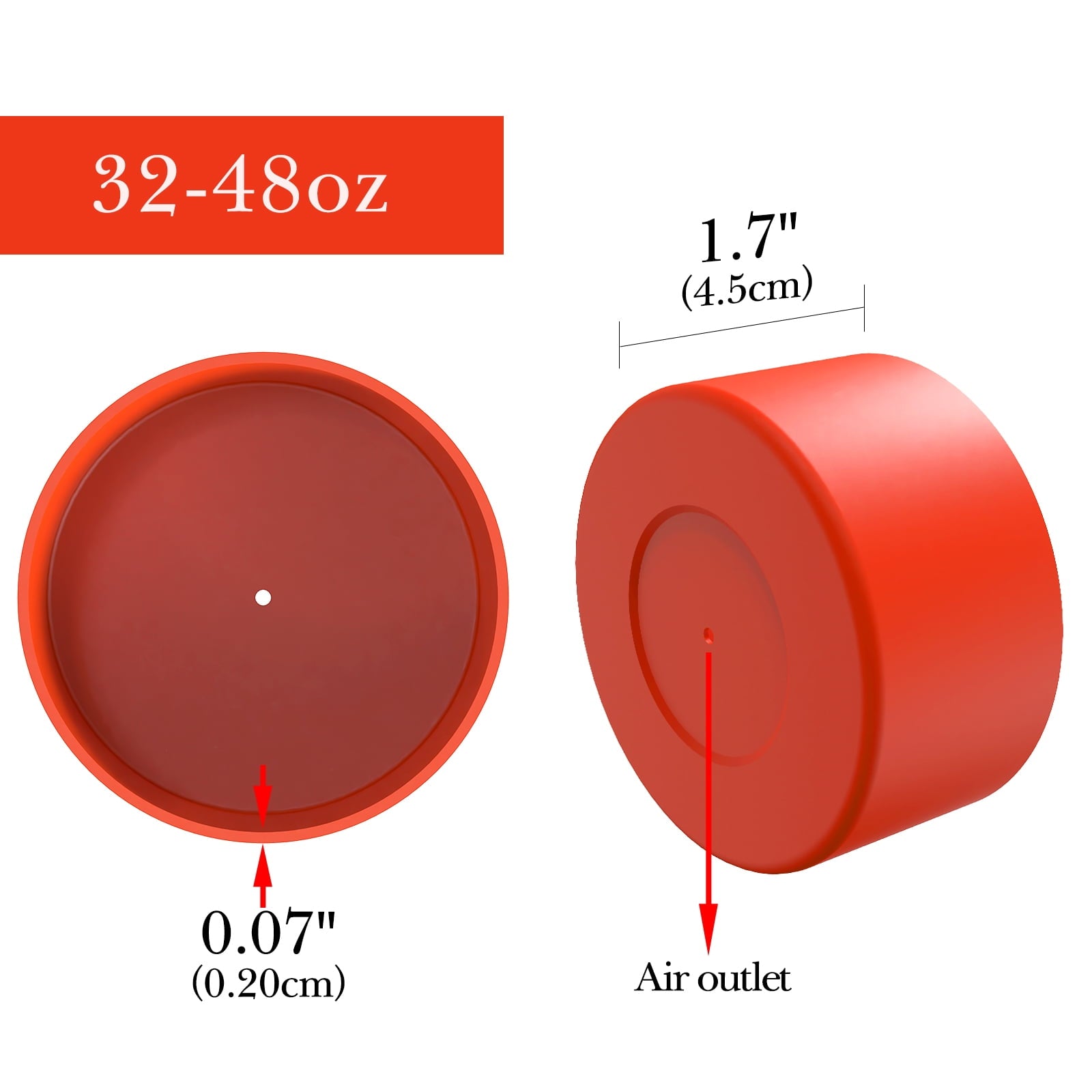 Linkidea 2 Pack Water Bottle Boot Compatible with Nalgene Sustain Wide Mouth 32oz/48oz, Narrow Mouth 32oz, Silicone Anti-Slip Bottle Bottom Bumper Protector (Red) C217R