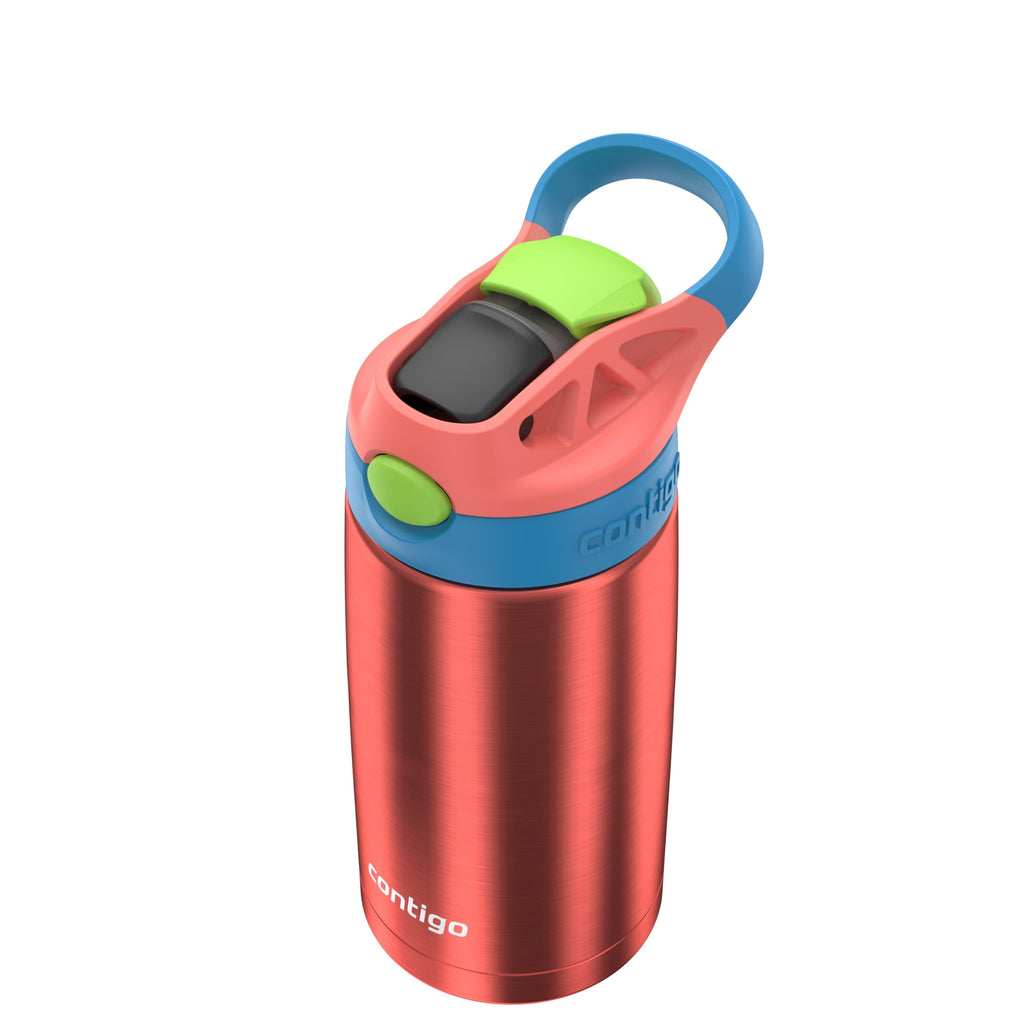 Contigo AUTOSPOUT Water Bottle, 13 oz, Coral Blue/Poppy C083L