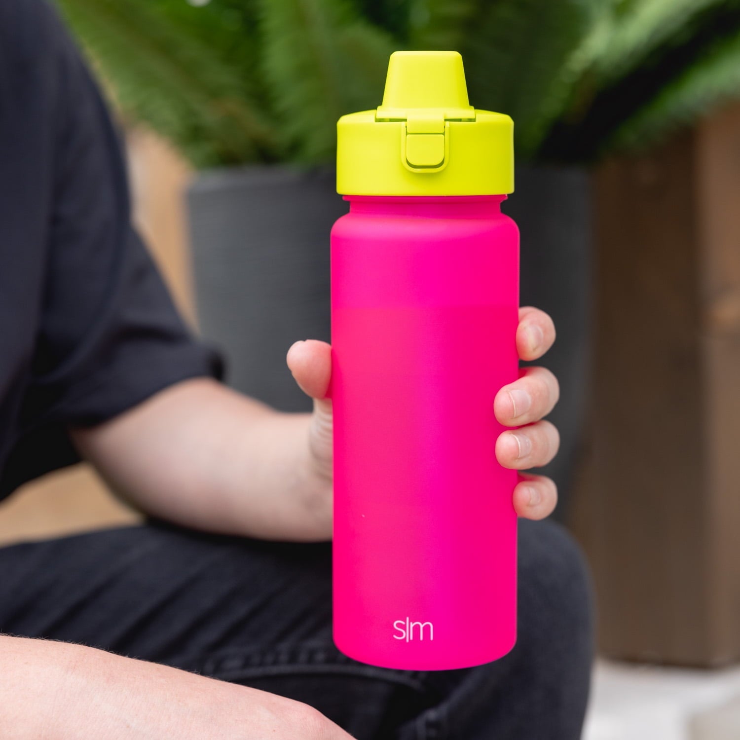 Simple Modern 22 fl oz Reusable Tritan Summit Water Bottle with Silicone Straw Lid|Raspberry Chartreuse C405L