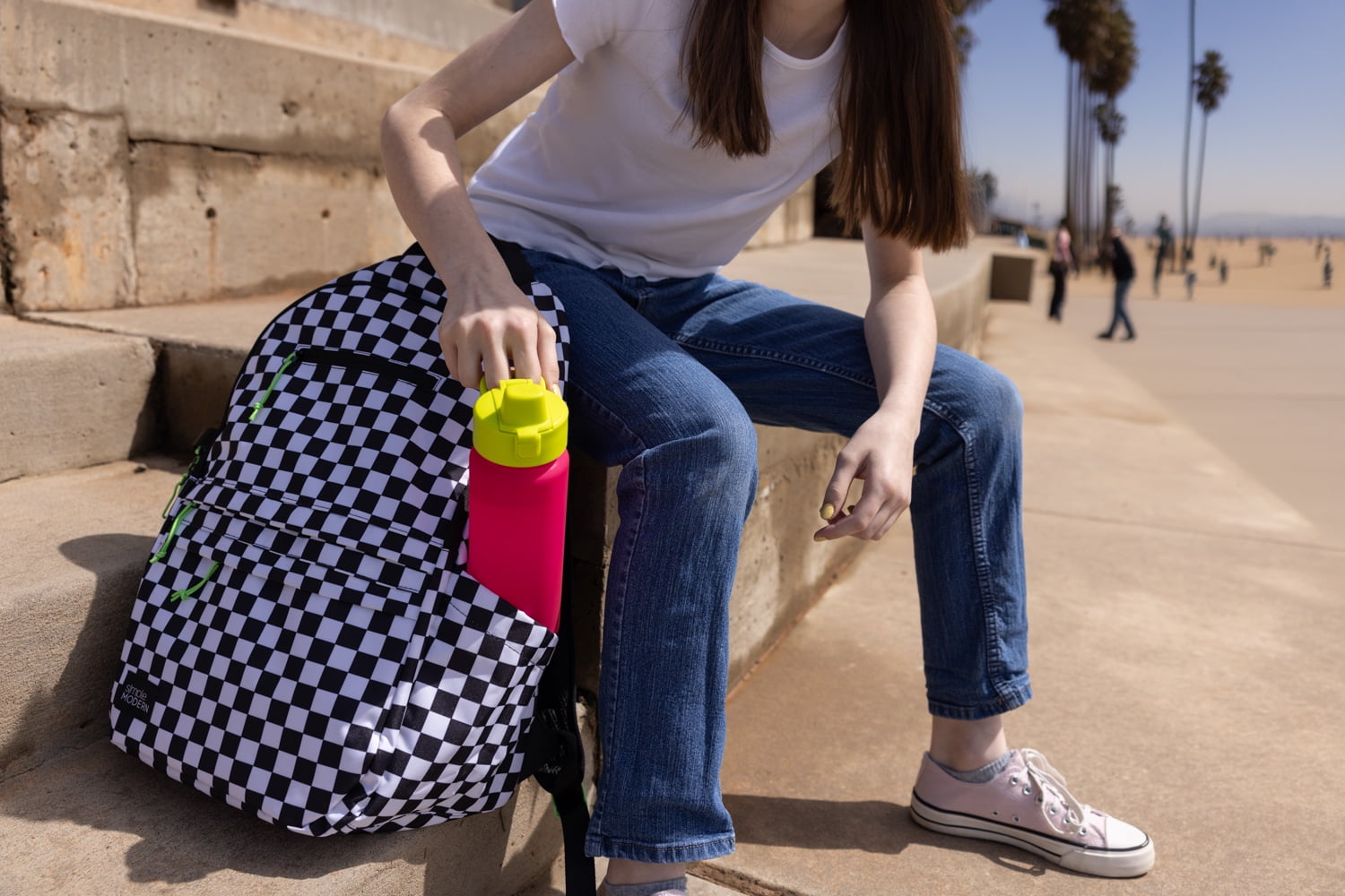 Simple Modern 22 fl oz Reusable Tritan Summit Water Bottle with Silicone Straw Lid|Raspberry Chartreuse C405L