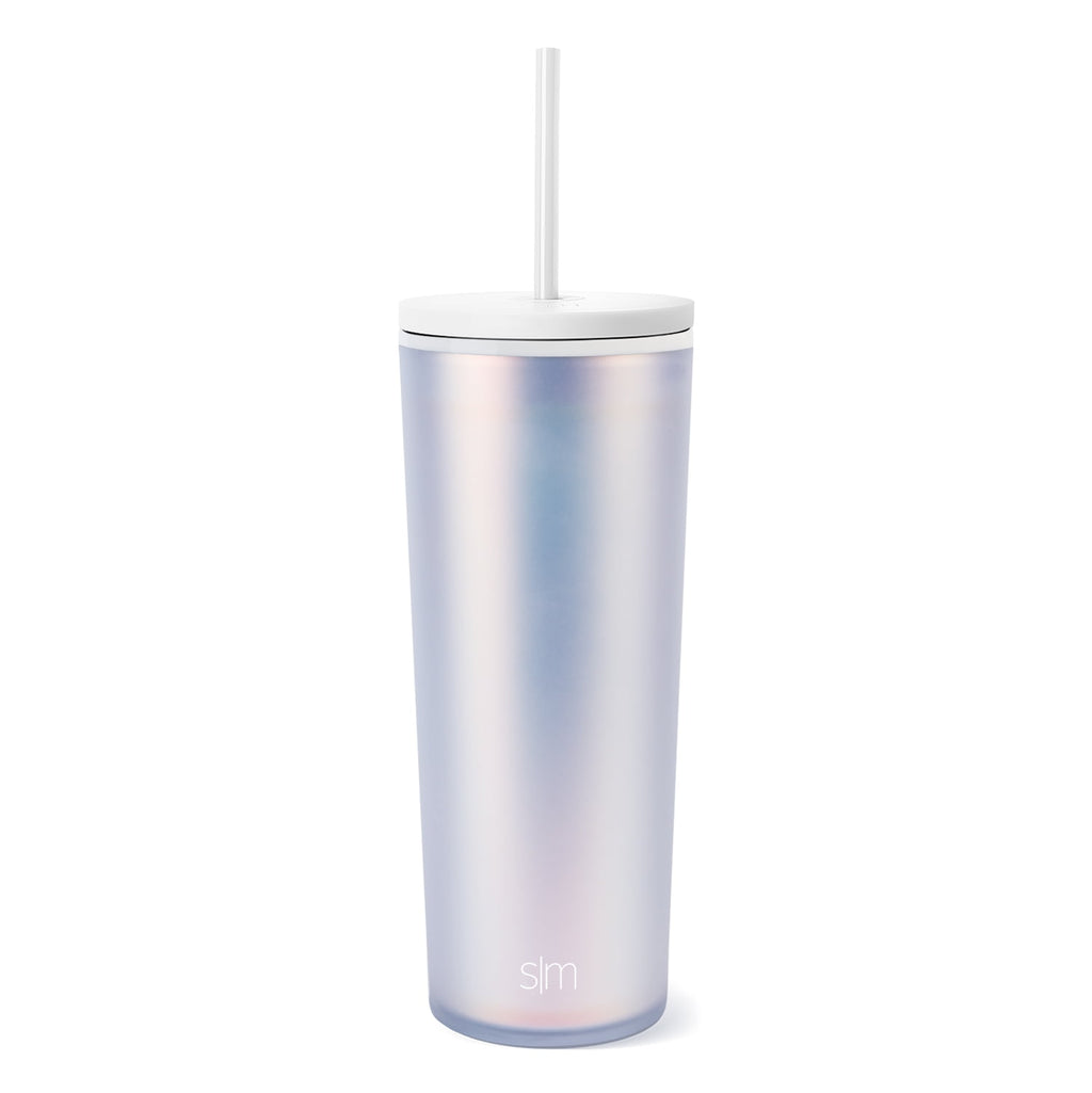 Simple Modern 24 fl oz Double Wall Plastic Classic Tumbler with Straw|Opalescent C393Y