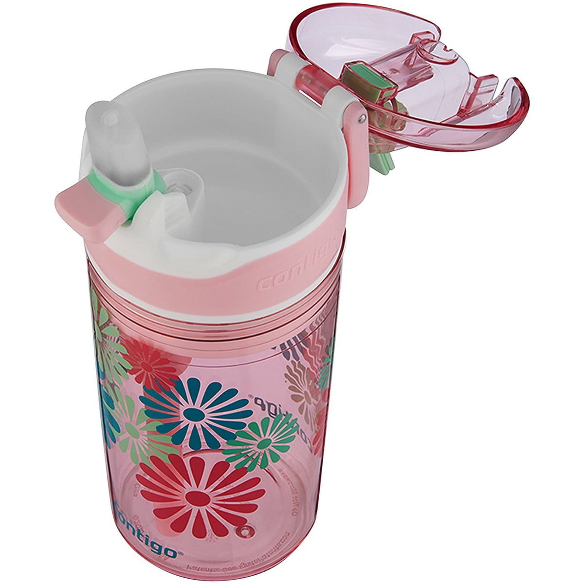 Contigo 13 oz. Kid's Snack Hero Drink Tumbler - Ballet Slipper Pink with Flowers C097S