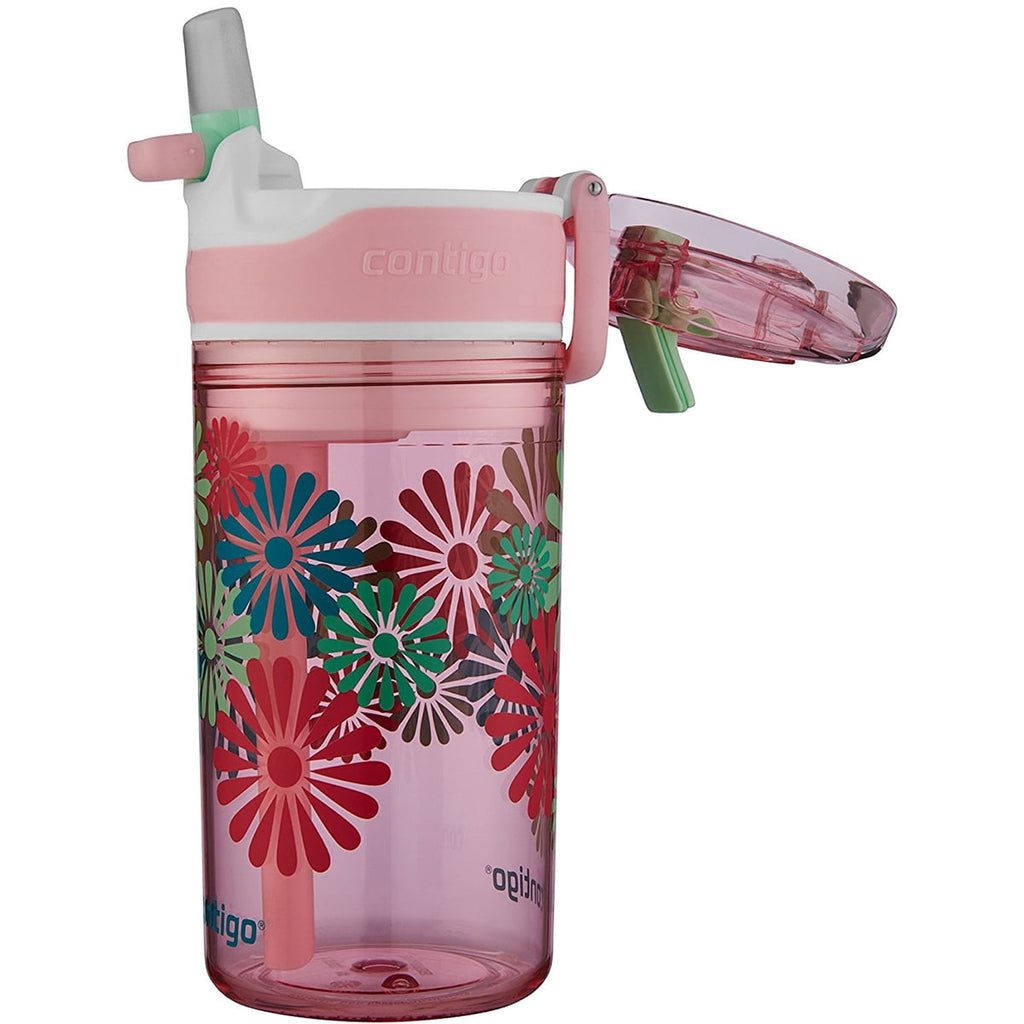 Contigo 13 oz. Kid's Snack Hero Drink Tumbler - Ballet Slipper Pink with Flowers C097S