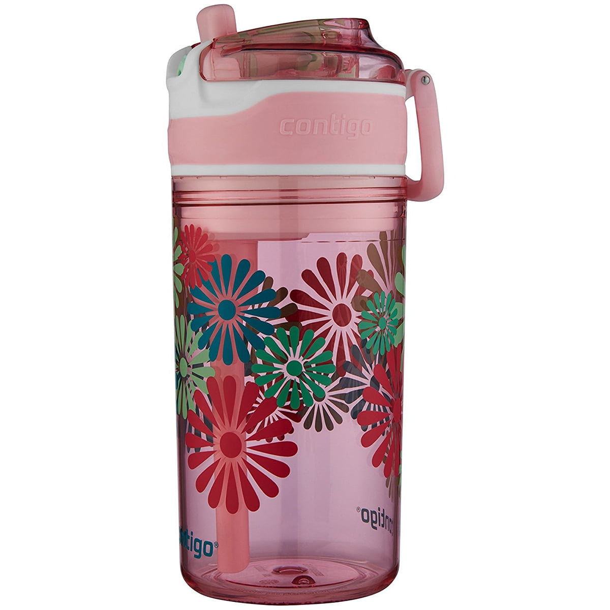 Contigo 13 oz. Kid's Snack Hero Drink Tumbler - Ballet Slipper Pink with Flowers C097S