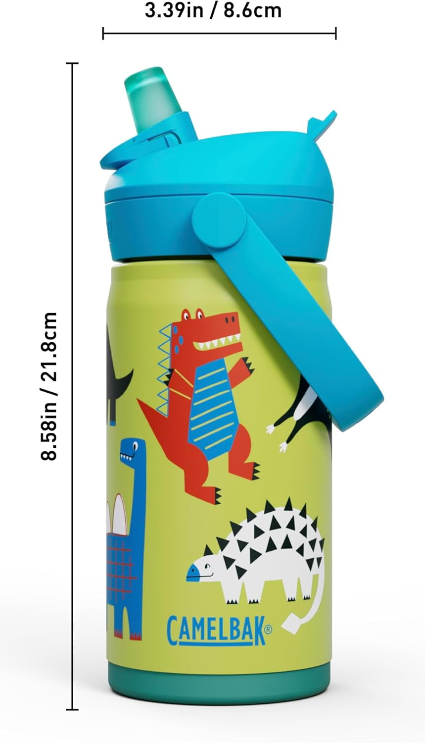 Camelbak Thrive™ Flip Straw Kids Stainless 12oz Water Bottle, Dino Jam C311F