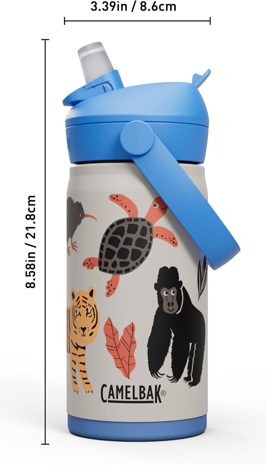 Camelbak Thrive™ Flip Straw Kids Stainless 12oz Water Bottle, Dino Jam C311F