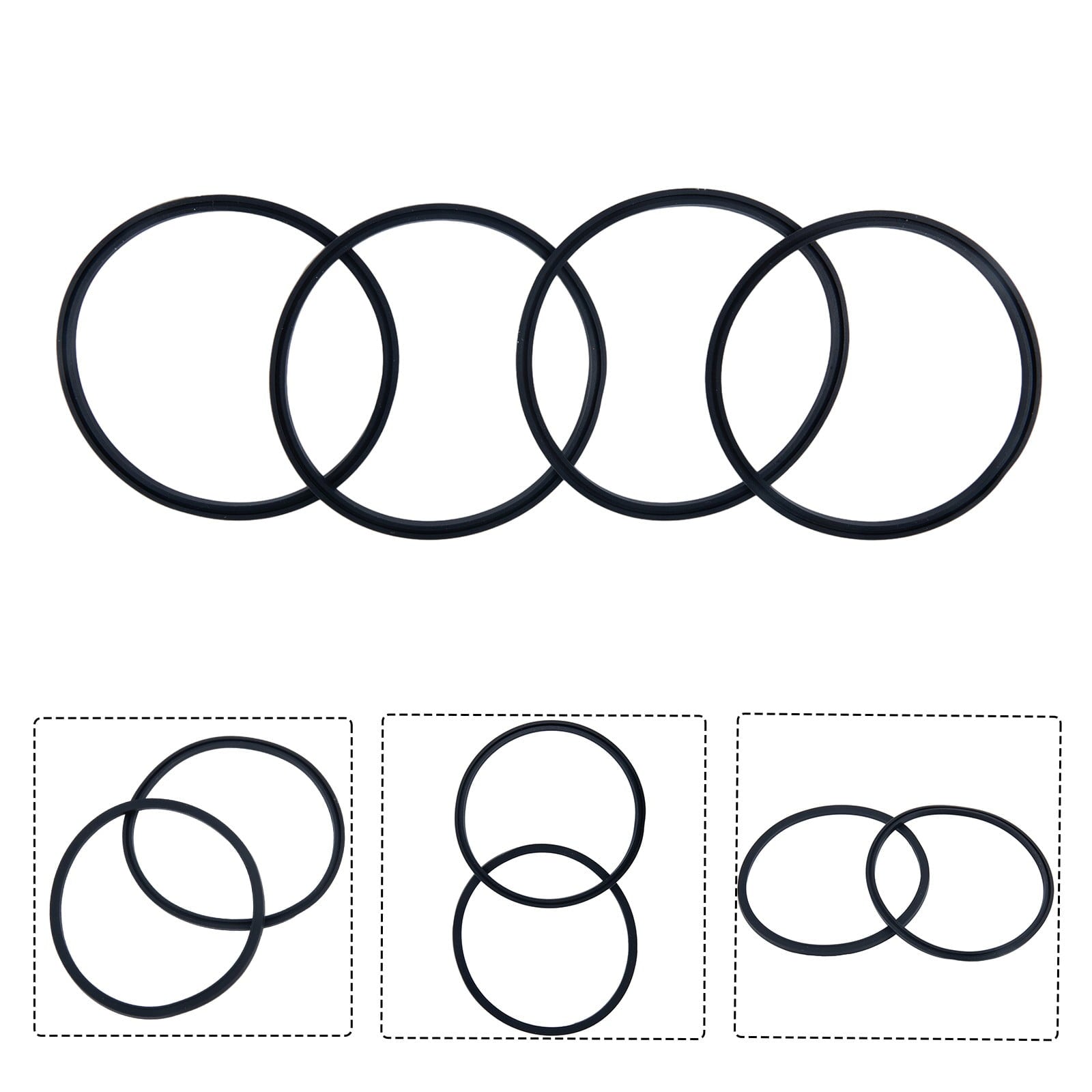 4 Pack Gaskets Compatible for Contigo Snapseal Byron Travel Mug 16oz &amp; 20oz, Replacement Rubber Seal for Contigo Snapseal Lid, Replacement Silicone Part for Contigo Coffee Travel Tumbler C130M