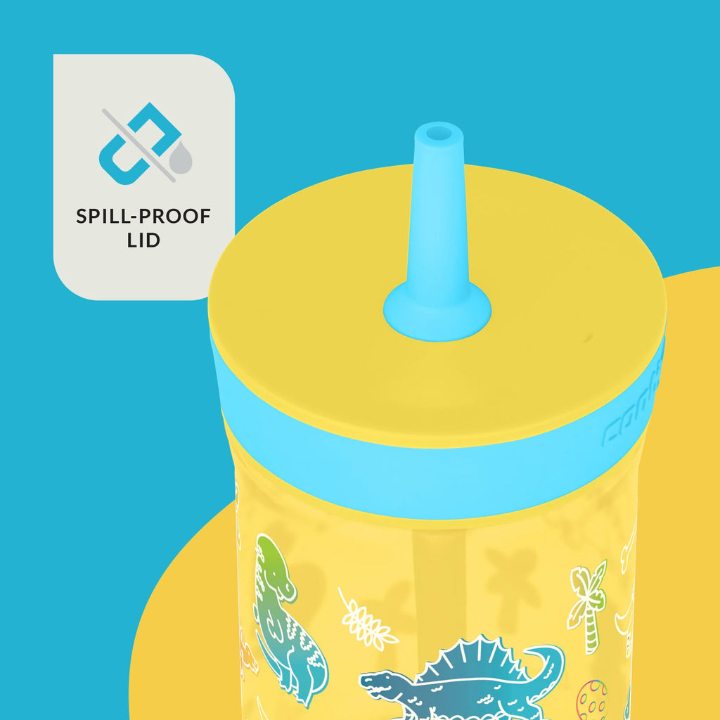 Contigo Kids Leighton Spill-Proof Tumbler with Straw, 14 oz, Yellow C080A