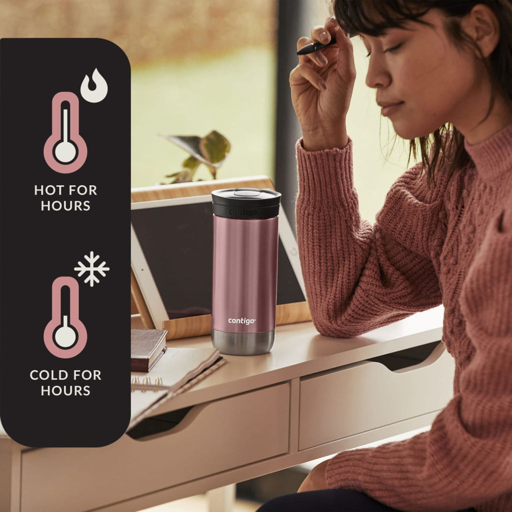 Contigo 16 oz. Huron 2.0 SnapSeal Stainless Steel Travel Mug - Licorice C001Z