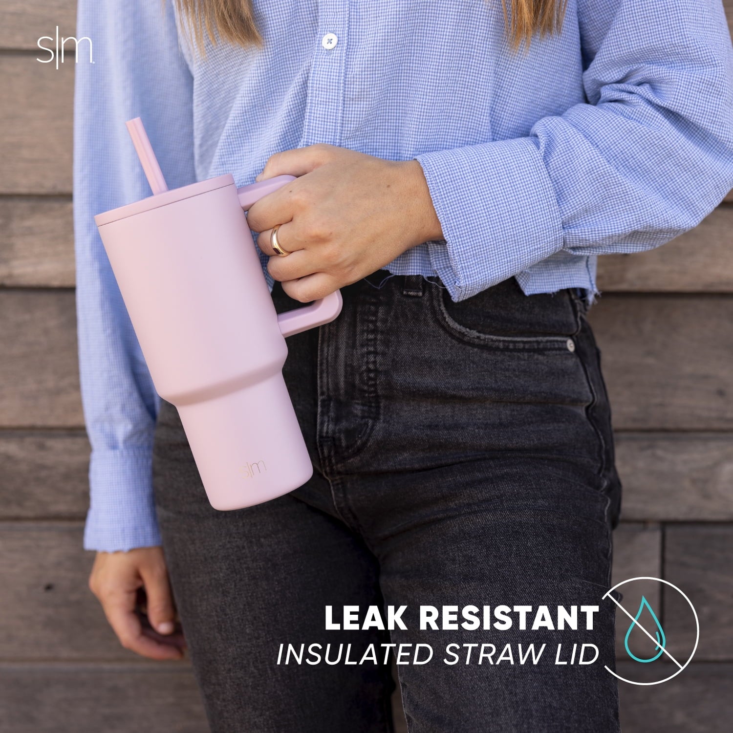 Simple Modern 30 fl oz Insulated Stainless Steel Trek Tumbler with Straw Lid | Cream Leopard C408K