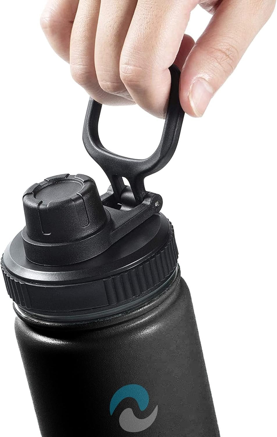 Hydraflow Wide Mouth Spout Twist Chug Nalgene Replacement Lid | Compatible with Nalgene 32 oz Wide Mouth Lid, Hydroflask &amp; Many  Top Water Bottle Brands Sizes 12 16 18 20 32 40 64 Oz C207N