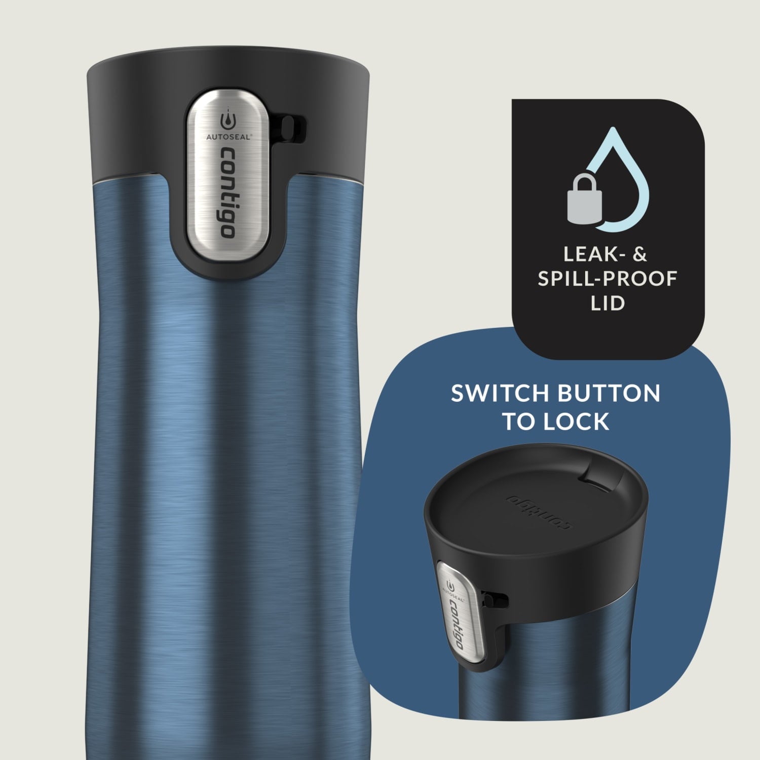 Contigo AUTOSEAL West Loop Vacuum-Insulated Stainless Steel Travel Mug with Easy-Clean Lid, 20 oz C006Z