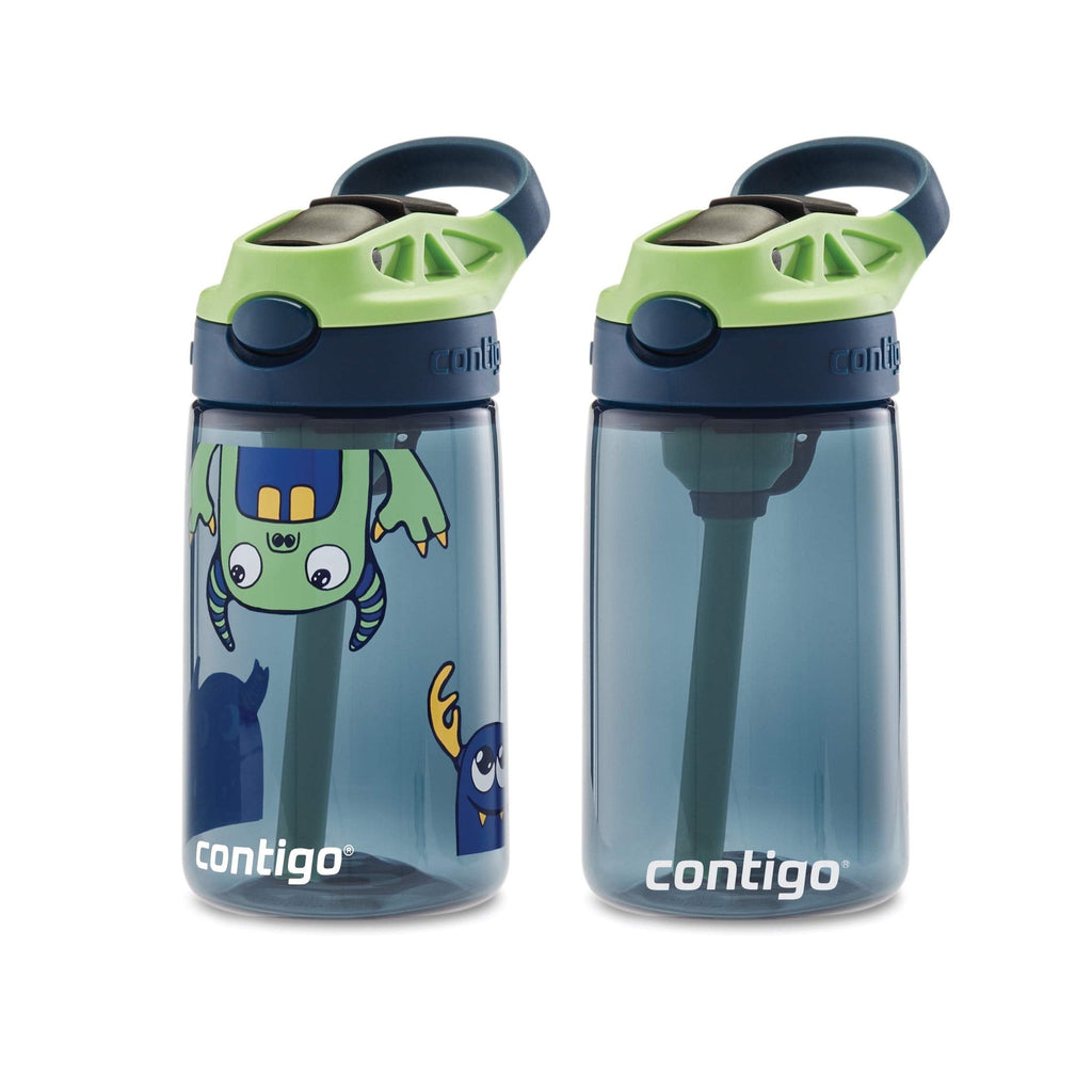 Contigo Kids 2-Pack Straw Water Bottle, 14 oz - Dinos/Sharks C057P