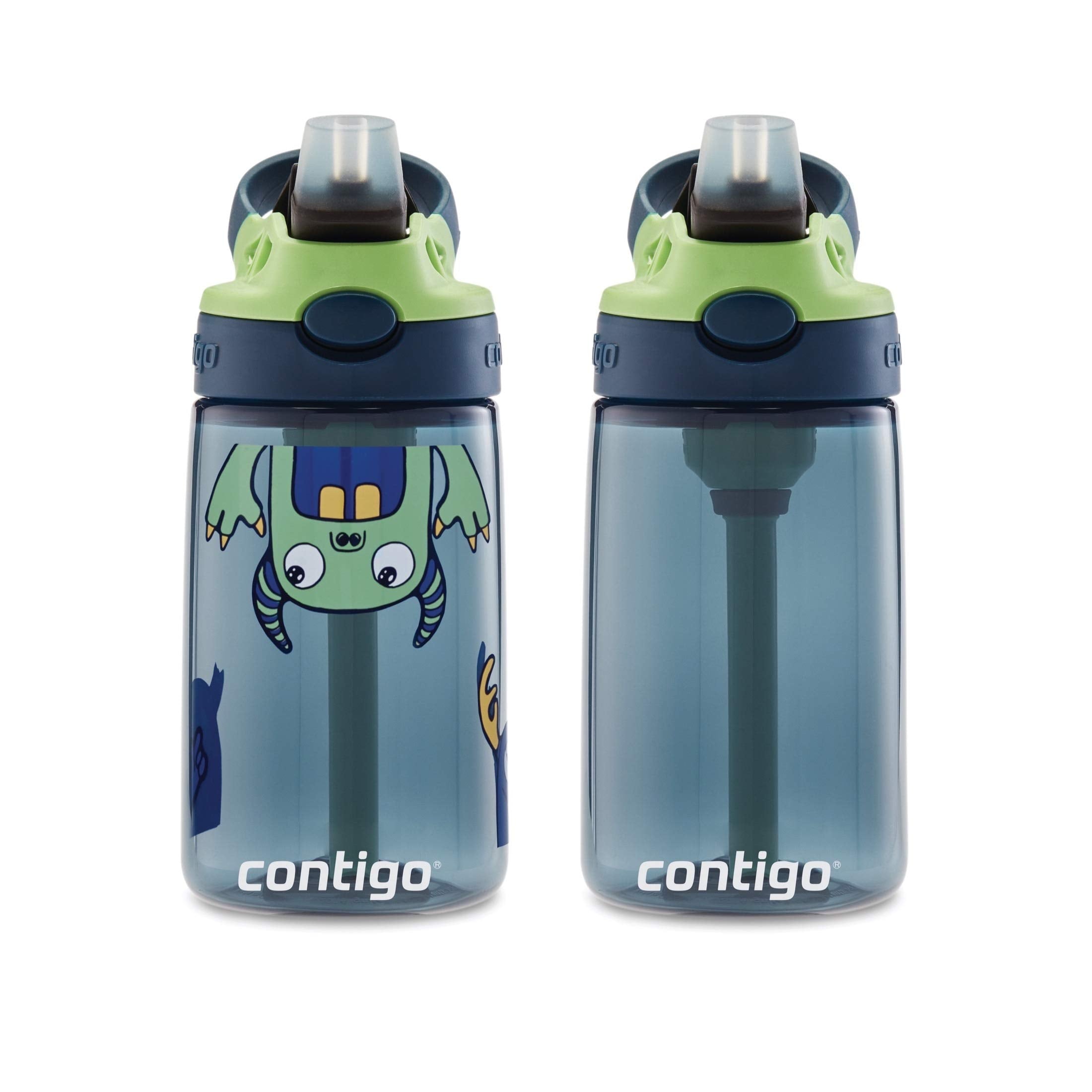 Contigo Kids 2-Pack Straw Water Bottle, 14 oz - Dinos/Sharks C057P