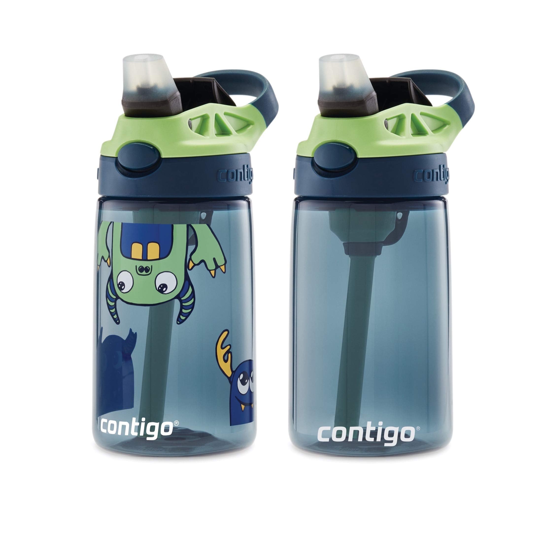 Contigo Kids 2-Pack Straw Water Bottle, 14 oz - Dinos/Sharks C057P