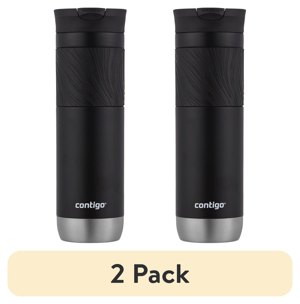 Contigo Byron 2.0 Stainless Steel Travel Mug with SNAPSEAL Lid and Grip in Black, 24 fl oz. C002L