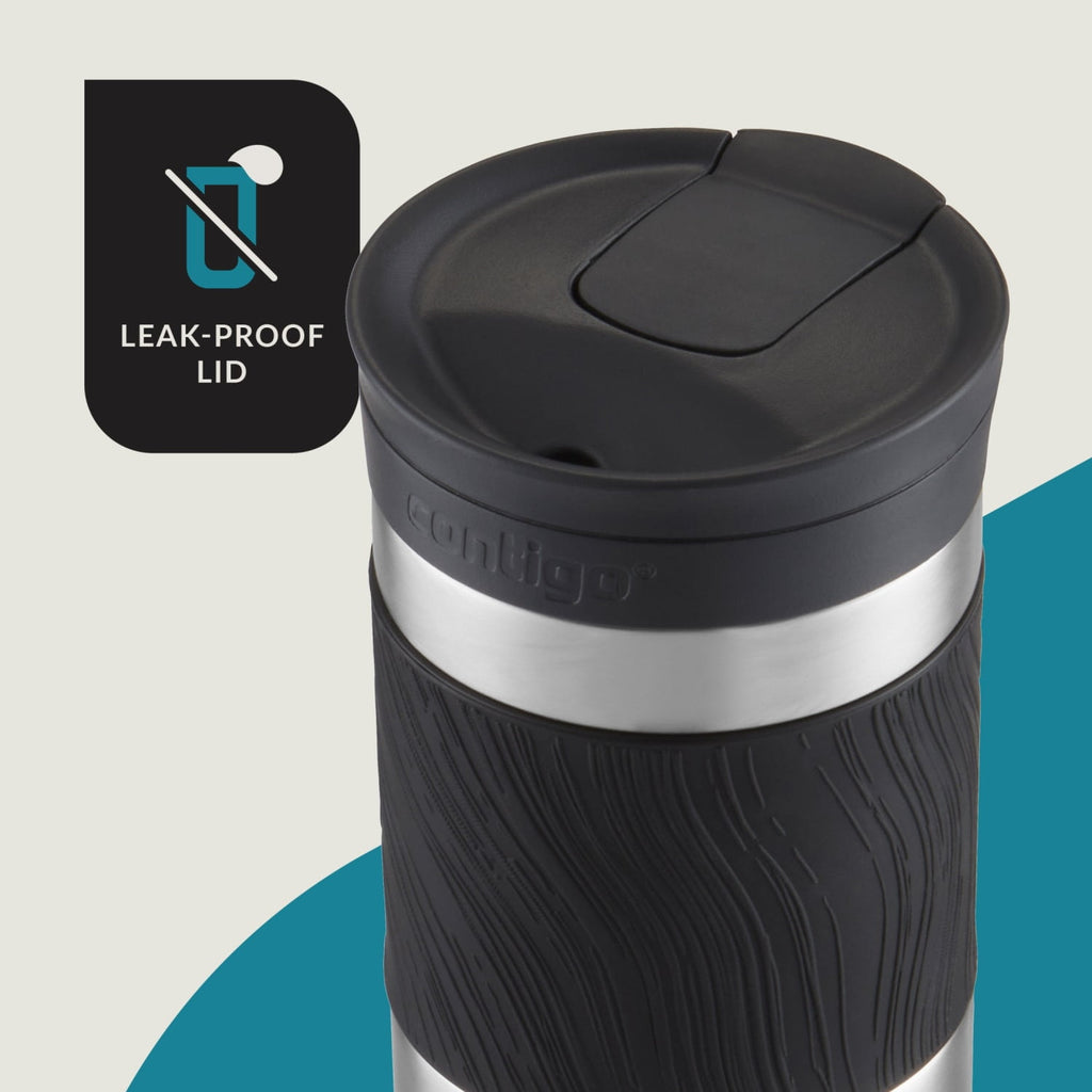 Contigo Byron 2.0 Stainless Steel Travel Mug with SNAPSEAL Lid and Grip in Black, 24 fl oz. C002L