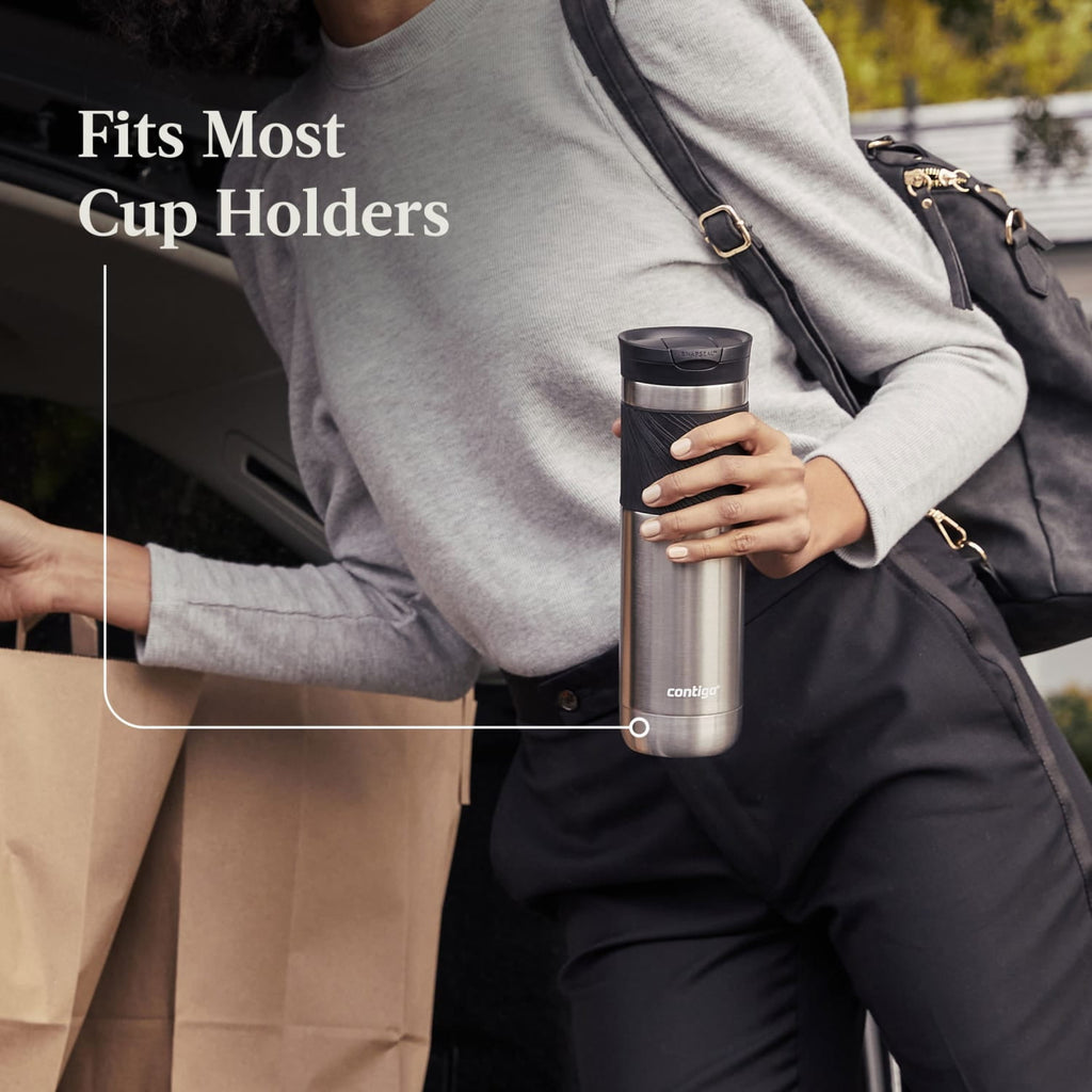 Contigo Byron 2.0 Stainless Steel Travel Mug with SNAPSEAL Lid and Grip in Black, 24 fl oz. C002L