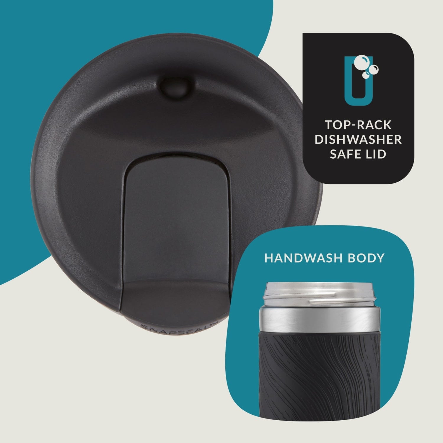 Contigo Byron 2.0 Stainless Steel Travel Mug with SNAPSEAL Lid and Grip in Black, 24 fl oz. C002L