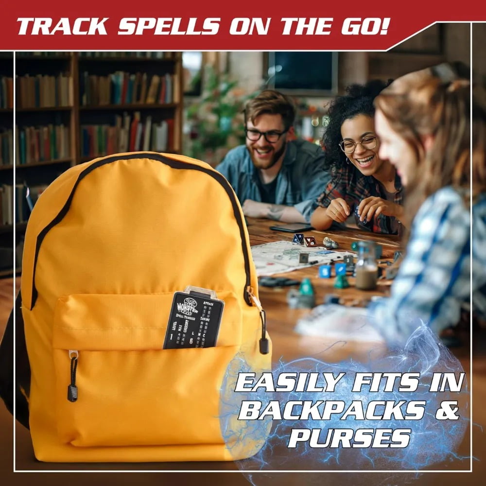 Ultimate RPG Spell Tracker for DND- Easily Keep Track of All Magic Stats, Levels, Modifiers Easily w Adjustable Place-Locking Dials &amp; Protective Cover- Compatible w Dungeons Dragons 5e Tabletop Games C215G