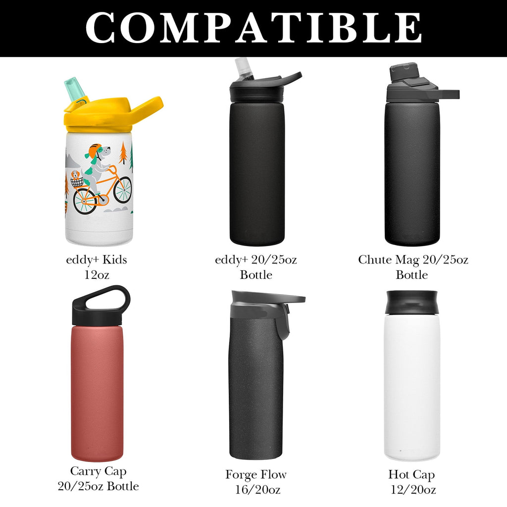 Linkidea 6 Pack Water Bottle Bottom Pad Compatible with CamelBak eddy+ Steel Bottle 20/25oz, Chute Mag Bottle, Silicone Anti-Slip Waterbottle Base Silencer Rubber Protector C391Z