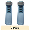 (2 pack) Contigo Clybourn Plastic FreeFlow Filter Water Bottle with AUTOSEAL Lid 24 oz., Dark Ice, with Replacable Filter C062X