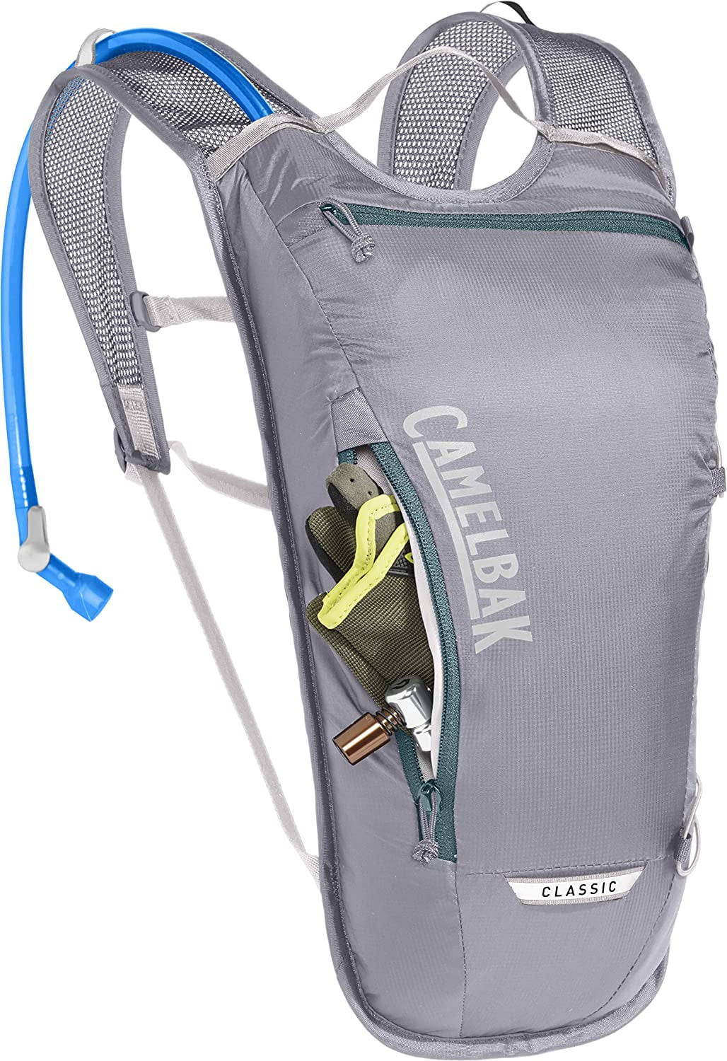 CamelBak Classic Light Bike Hydration Pack 70oz, Gunmetal/Hydro C259P
