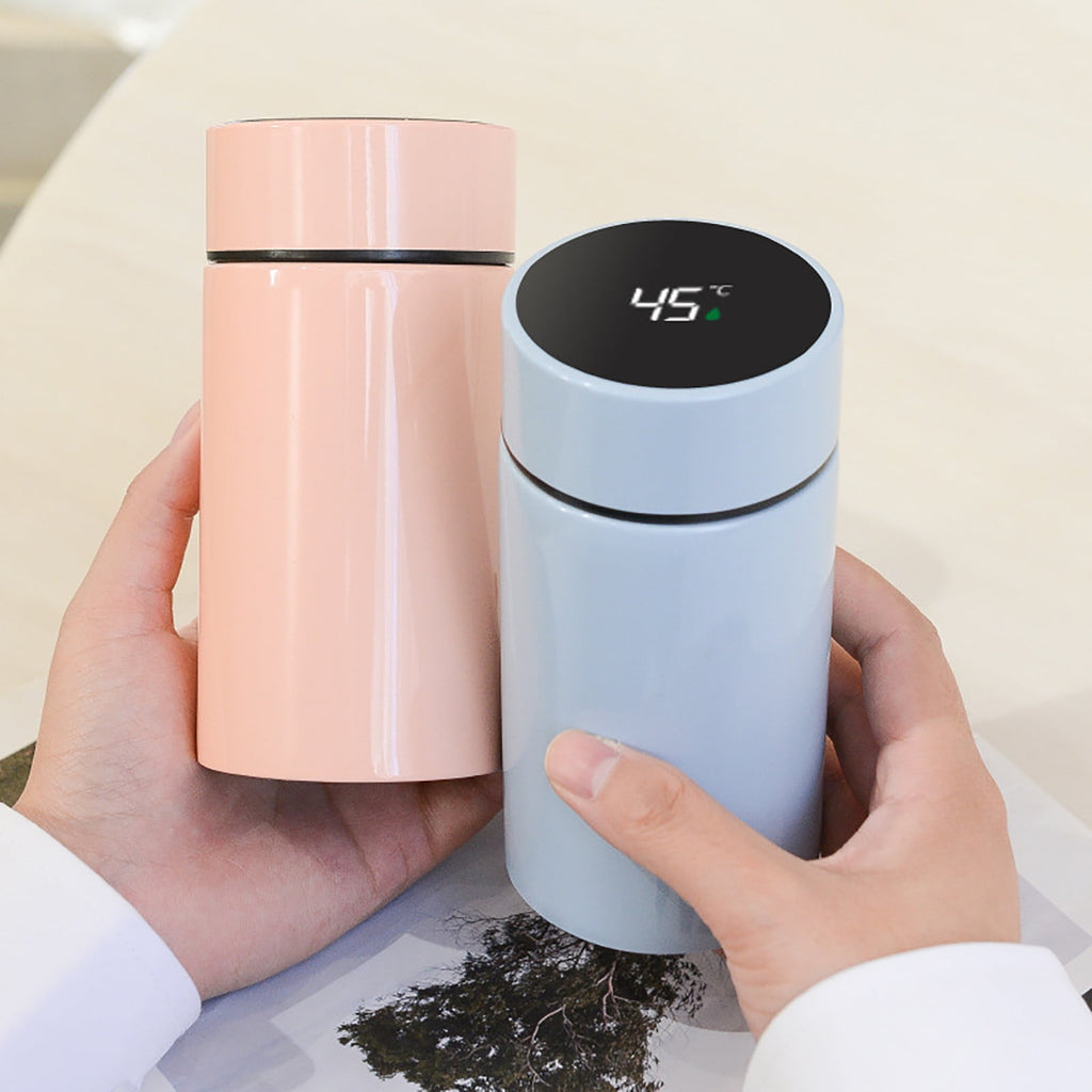Stainless Steel Insulation Cup Cute Mini Portable Children Student Water Bottle Coffee Travel Mug LED Temperature Display Double Walled Vacuum Long Lasting Insulation C054Q