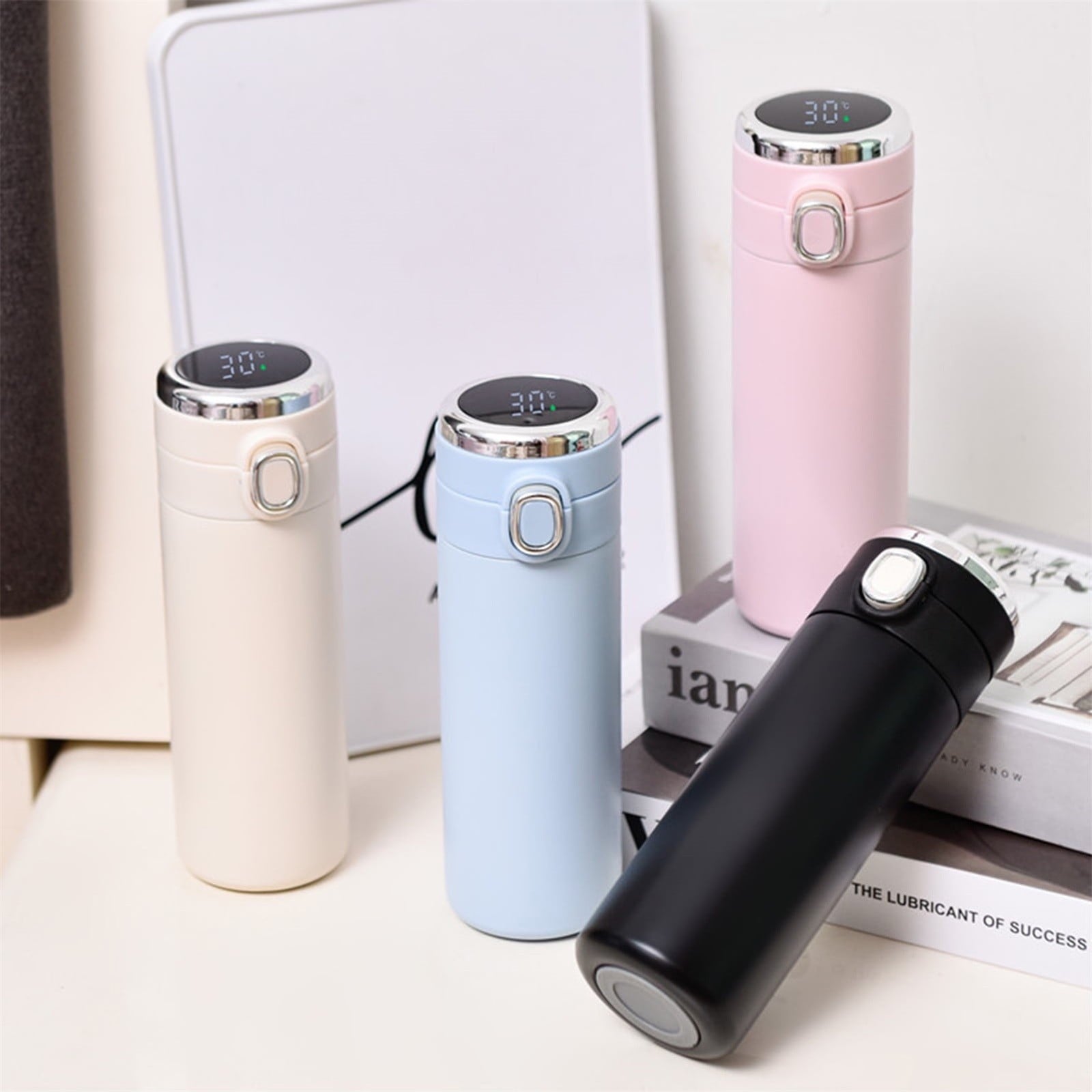 Stainless Steel Insulation Cup Cute Mini Portable Children Student Water Bottle Coffee Travel Mug LED Temperature Display Double Walled Vacuum Long Lasting Insulation C054Q