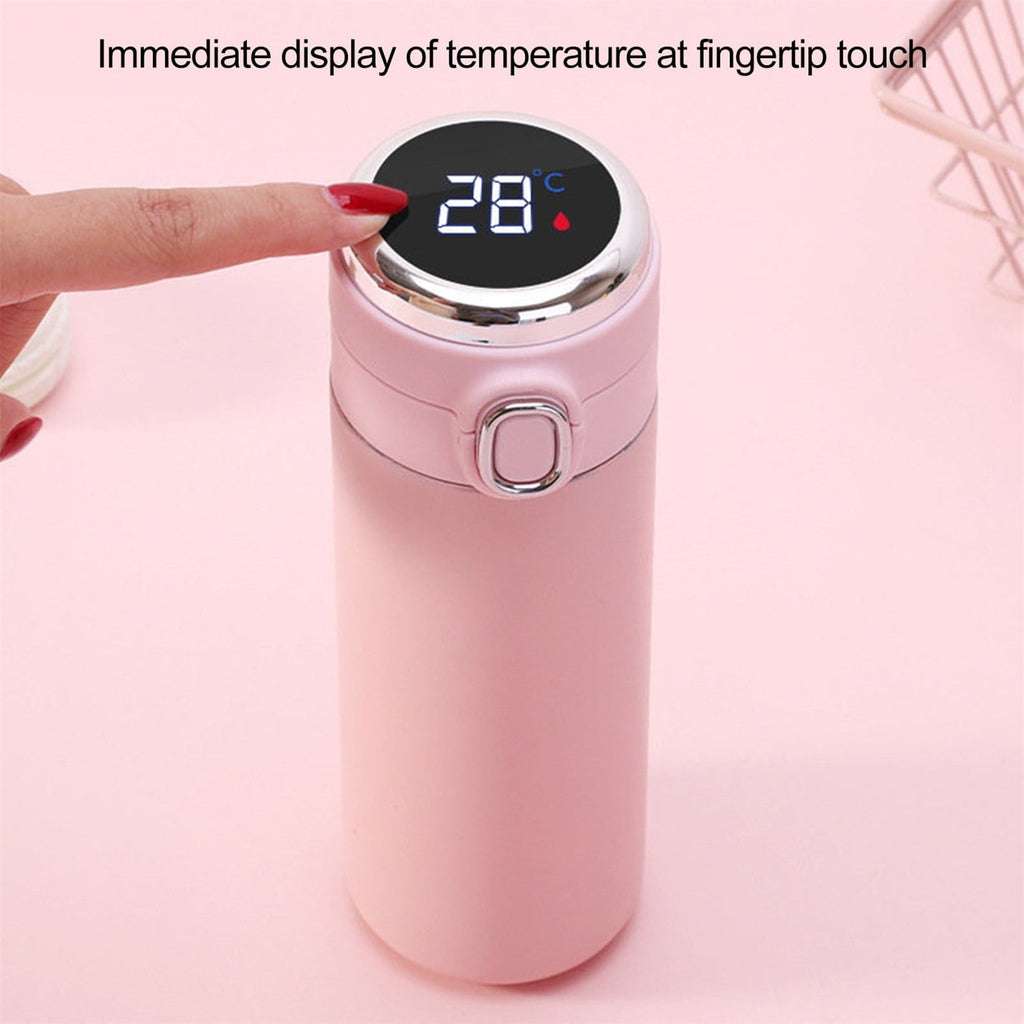 Stainless Steel Insulation Cup Cute Mini Portable Children Student Water Bottle Coffee Travel Mug LED Temperature Display Double Walled Vacuum Long Lasting Insulation C054Q
