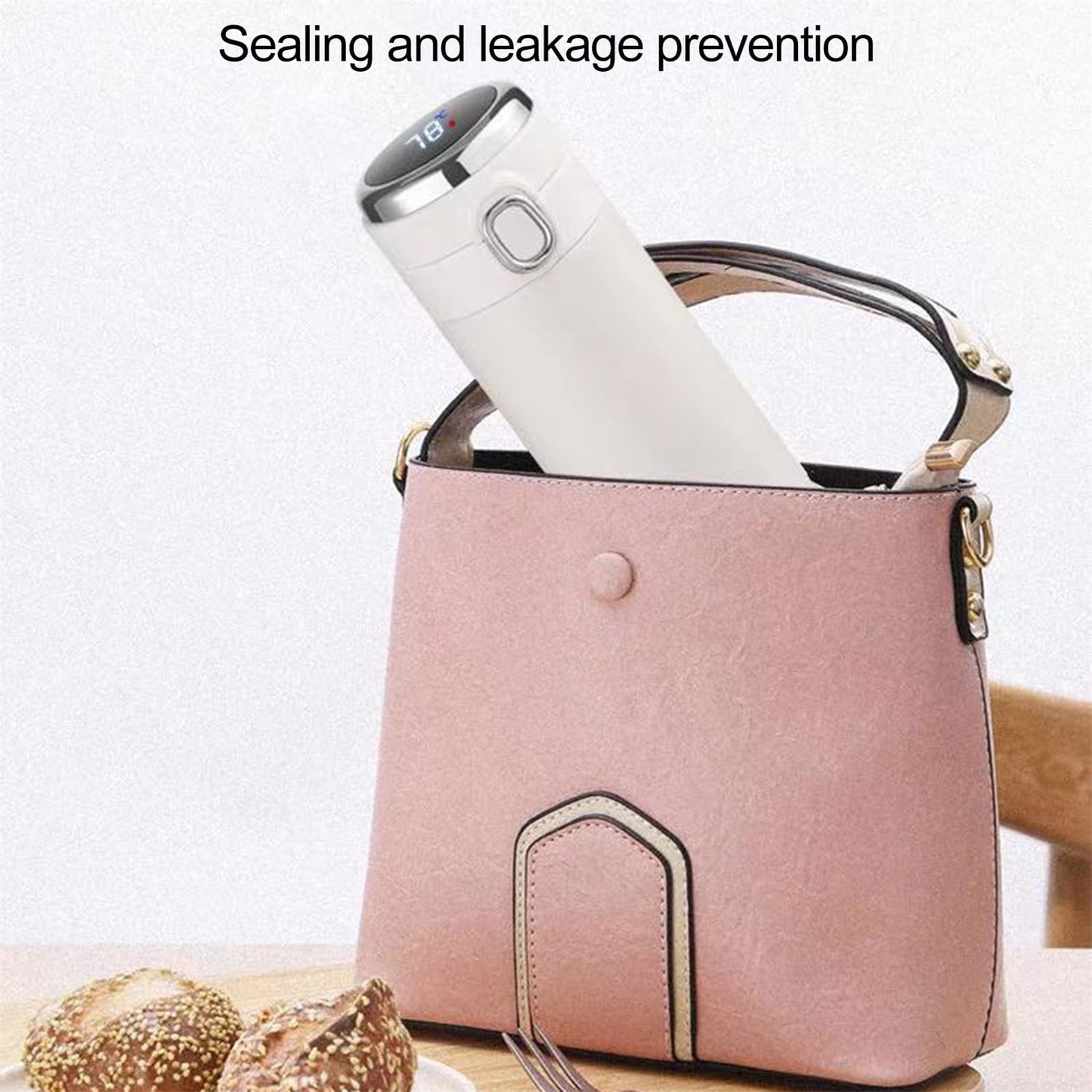 Stainless Steel Insulation Cup Cute Mini Portable Children Student Water Bottle Coffee Travel Mug LED Temperature Display Double Walled Vacuum Long Lasting Insulation C054Q