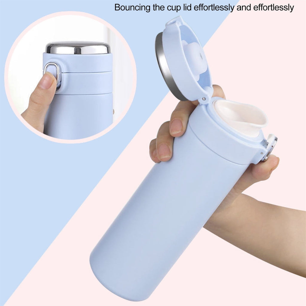 Stainless Steel Insulation Cup Cute Mini Portable Children Student Water Bottle Coffee Travel Mug LED Temperature Display Double Walled Vacuum Long Lasting Insulation C054Q