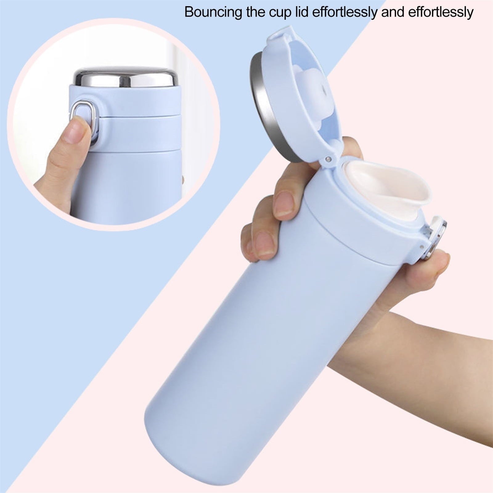 Stainless Steel Insulation Cup Cute Mini Portable Children Student Water Bottle Coffee Travel Mug LED Temperature Display Double Walled Vacuum Long Lasting Insulation C054Q