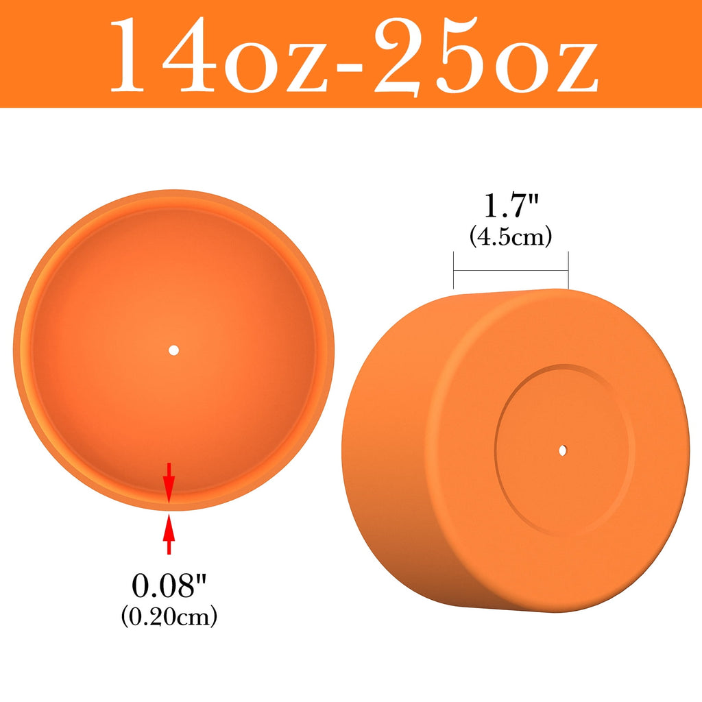 Linkidea 2 Pack Water Bottle Boot Compatible with CamelBak Eddy+20oz/25oz, Chute Mag 20oz/25oz, Carry Cap, Silicone Anti-Slip Bottle Bottom Bumper Protector (Orange) C387F