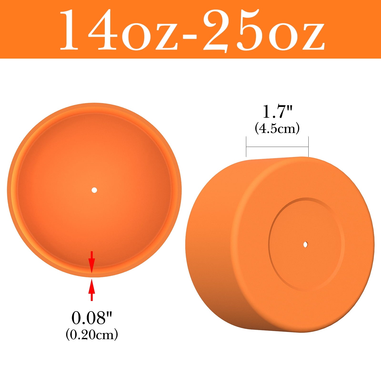 Linkidea 2 Pack Water Bottle Boot Compatible with CamelBak Eddy+20oz/25oz, Chute Mag 20oz/25oz, Carry Cap, Silicone Anti-Slip Bottle Bottom Bumper Protector (Orange) C387F