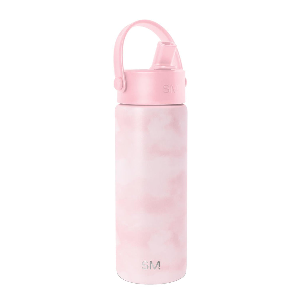 Simple Modern 18 fl oz Insulated Stainless Steel Summit Wide Mouth Water Bottle with Handle and Straw Lid|Black and White Checkmate C398L