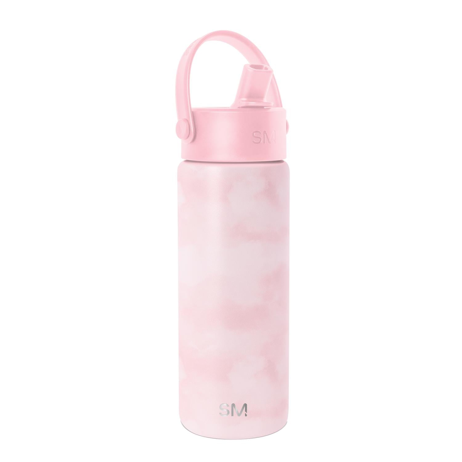 Simple Modern 18 fl oz Insulated Stainless Steel Summit Wide Mouth Water Bottle with Handle and Straw Lid|Black and White Checkmate C398L