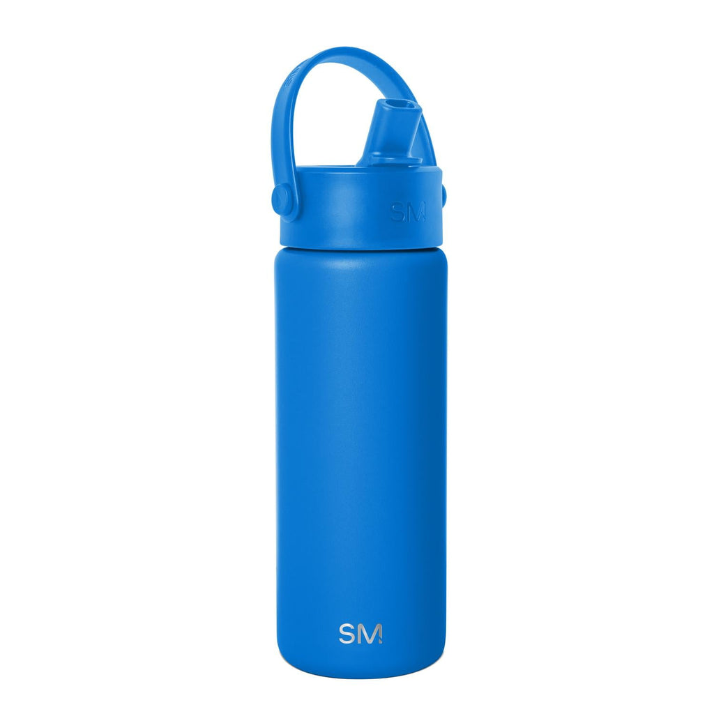 Simple Modern 18 fl oz Insulated Stainless Steel Summit Wide Mouth Water Bottle with Handle and Straw Lid|Black and White Checkmate C398L