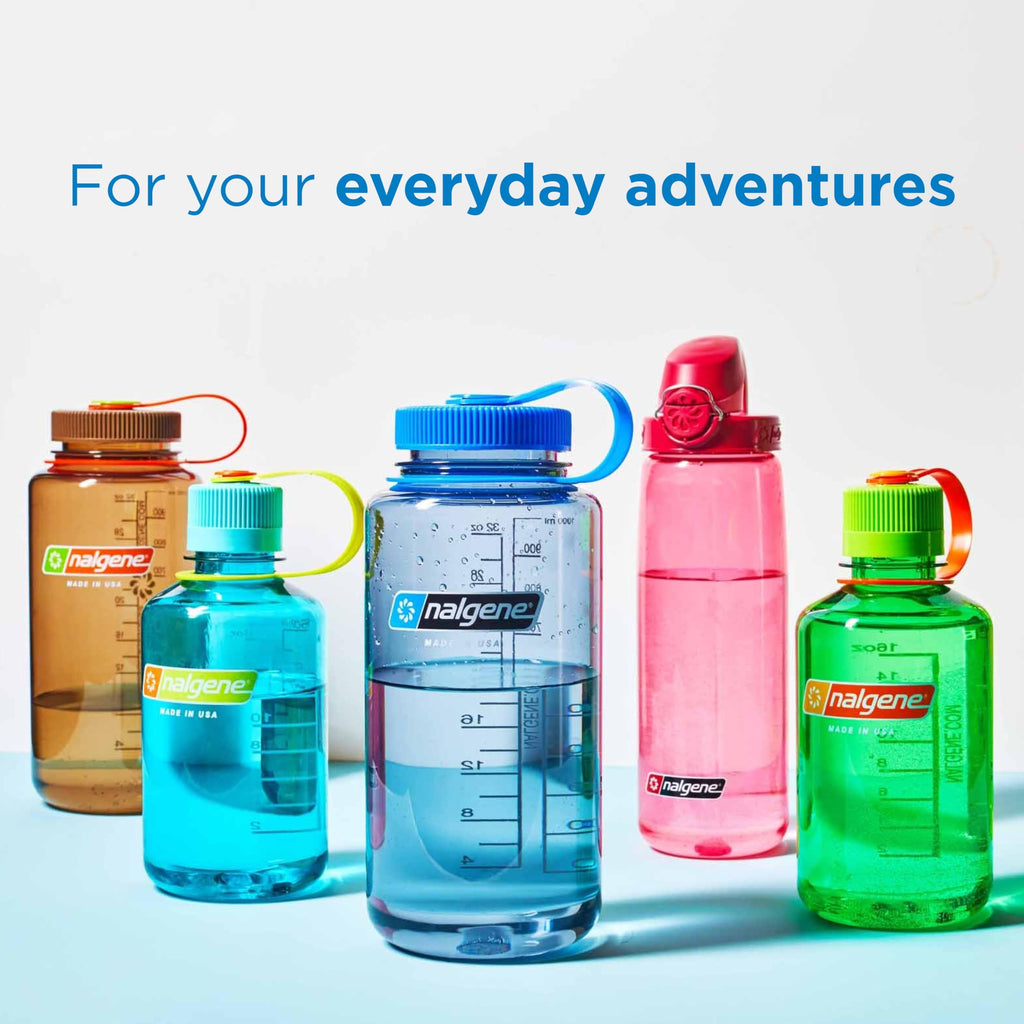 Nalgene Sustain Tritan BPA-Free Water Bottle Made with Material Derived from 50% Plastic Waste (using ISCC certified mass balance), 32 OZ, Narrow Mouth, Cerulean C158P