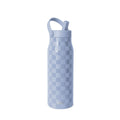 Simple Modern 34 fl oz Insulated Stainless Steel Mesa Wide Mouth Water Bottle with Handle and Push Button Straw Lid | Mystifying Blue Checkmate C410W