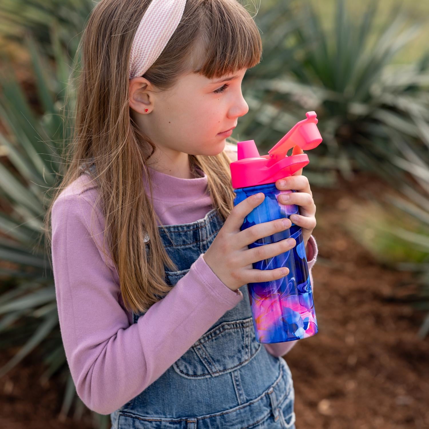Simple Modern 18 fl oz Insulated Stainless Steel Summit Water Bottle with Covered Silicone Straw Lid | Dreamcicle C401C