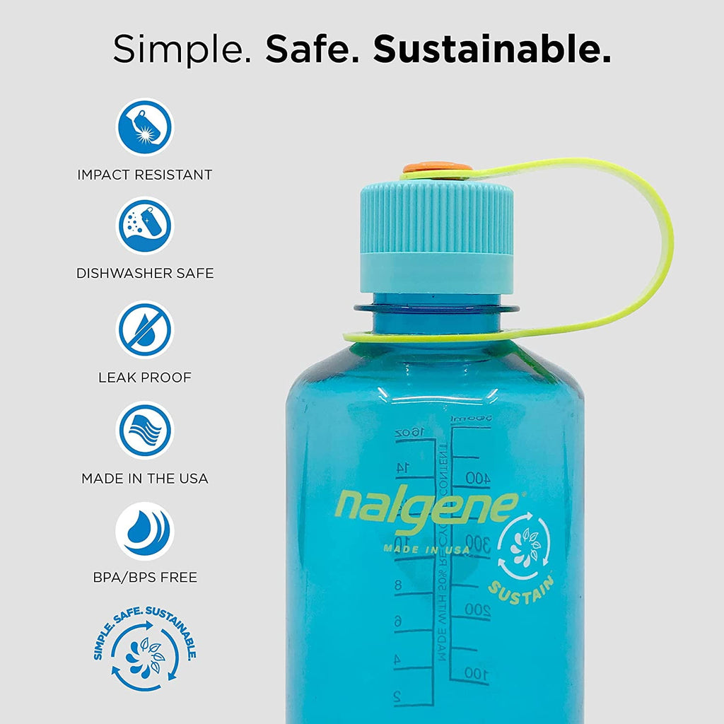 Nalgene Sustain 16 oz. Narrow Mouth Water Bottle - Cornflower Blue C141W