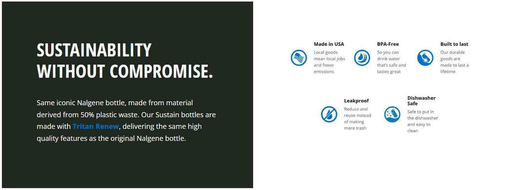 Nalgene Sustain 16 oz. Narrow Mouth Water Bottle - Cornflower Blue C141W