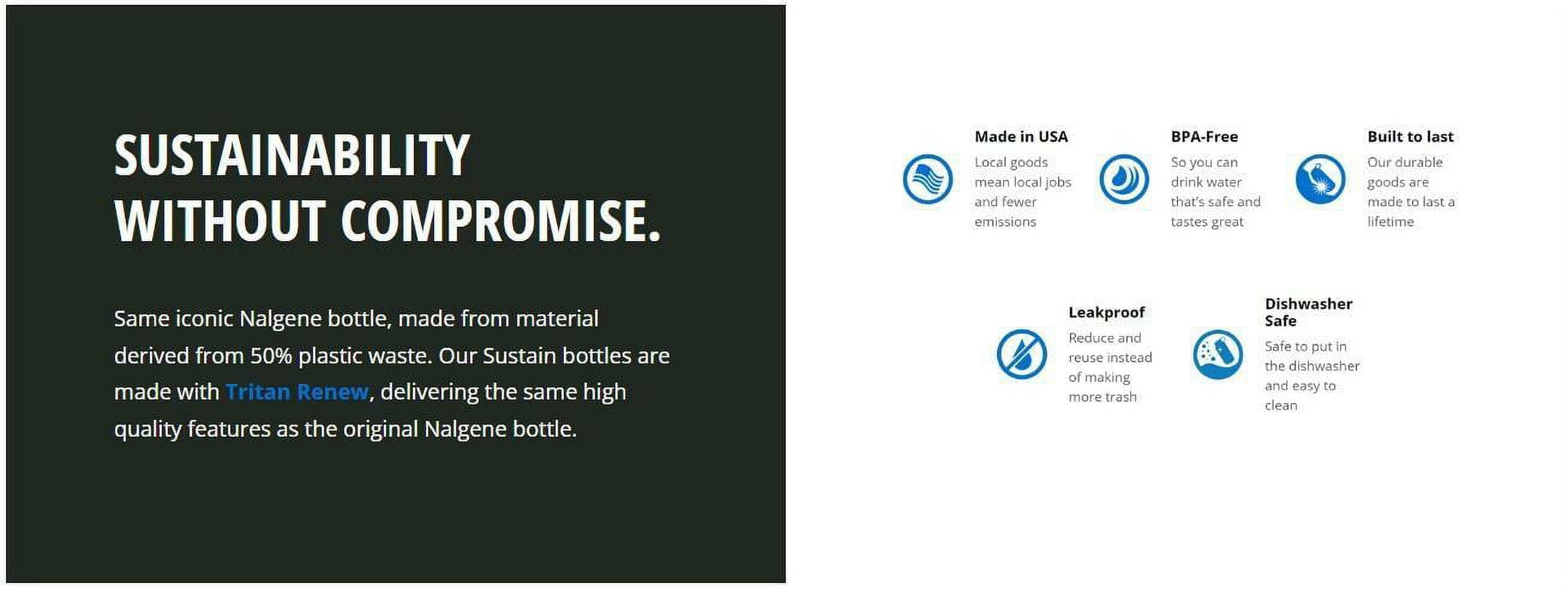 Nalgene Sustain 16 oz. Narrow Mouth Water Bottle - Cornflower Blue C141W